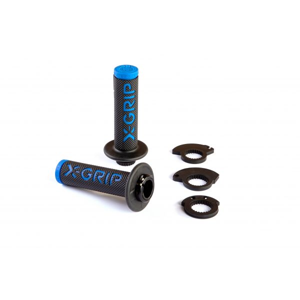 Grips Enduro/MX X-Grip Braaaap Black/Blue Lock-On Grips