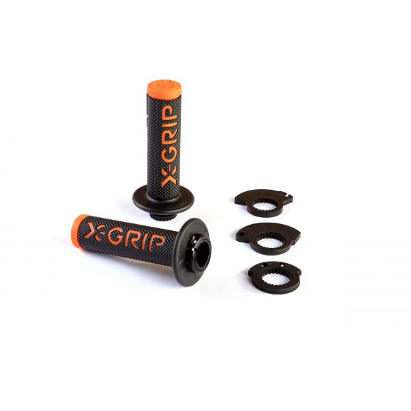 Grips Enduro/MX X-Grip Braaaap Black/Orange Lock-On Grips
