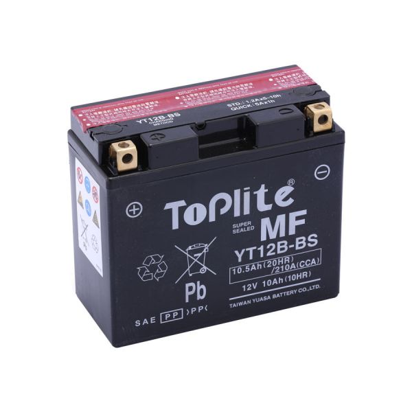  Yuasa Toplite TOPLITE YUASA - YT12B-BS = GT12B-4 (FARA INTR., INCL. ACID)
