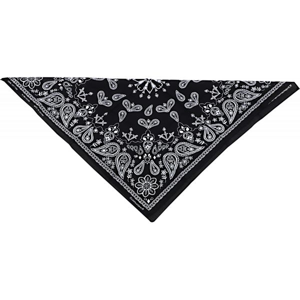 Face Masks ZanHeadGear Paisley Cotton Bandana Black B001