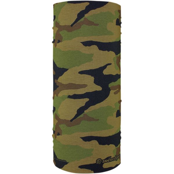 Face Masks ZanHeadGear Motley Tube Woodland Camo All Weather One Size T118