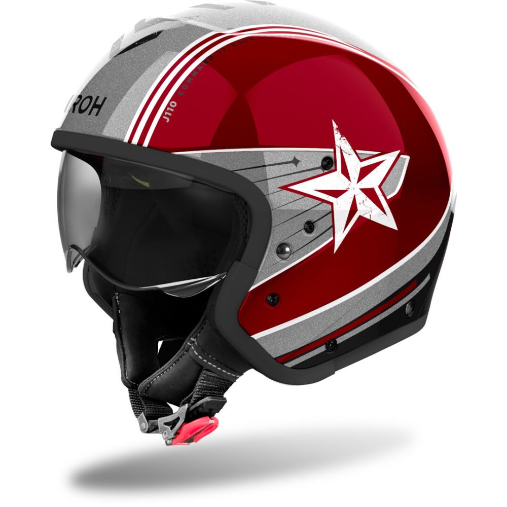 Open Face/Jet Moto Helmet J 110 Command Burgundy Gloss 25