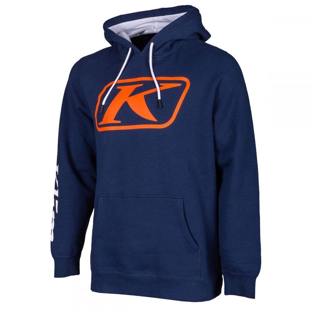 K Corp Heatherd Navy Strike/Orange Hoodie