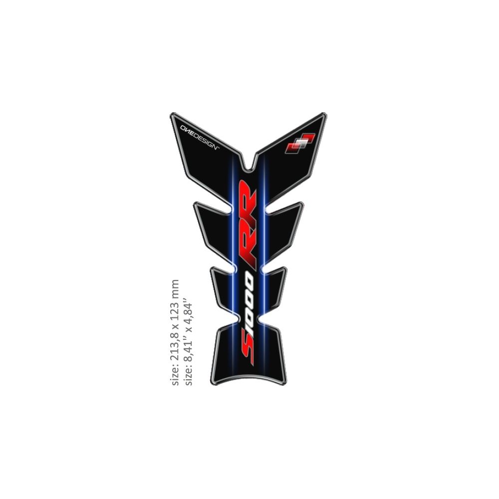 Universal Tank Pad Gloss Black/white/red/green Aprilia Design Multi 43010556