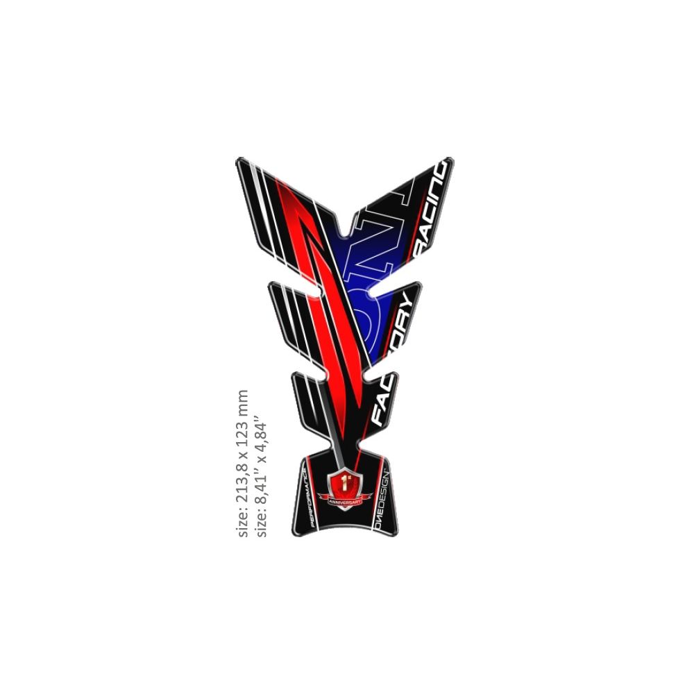 Universal Tank Pad Gloss Black/red/green Aprilia Design Multi 43010559