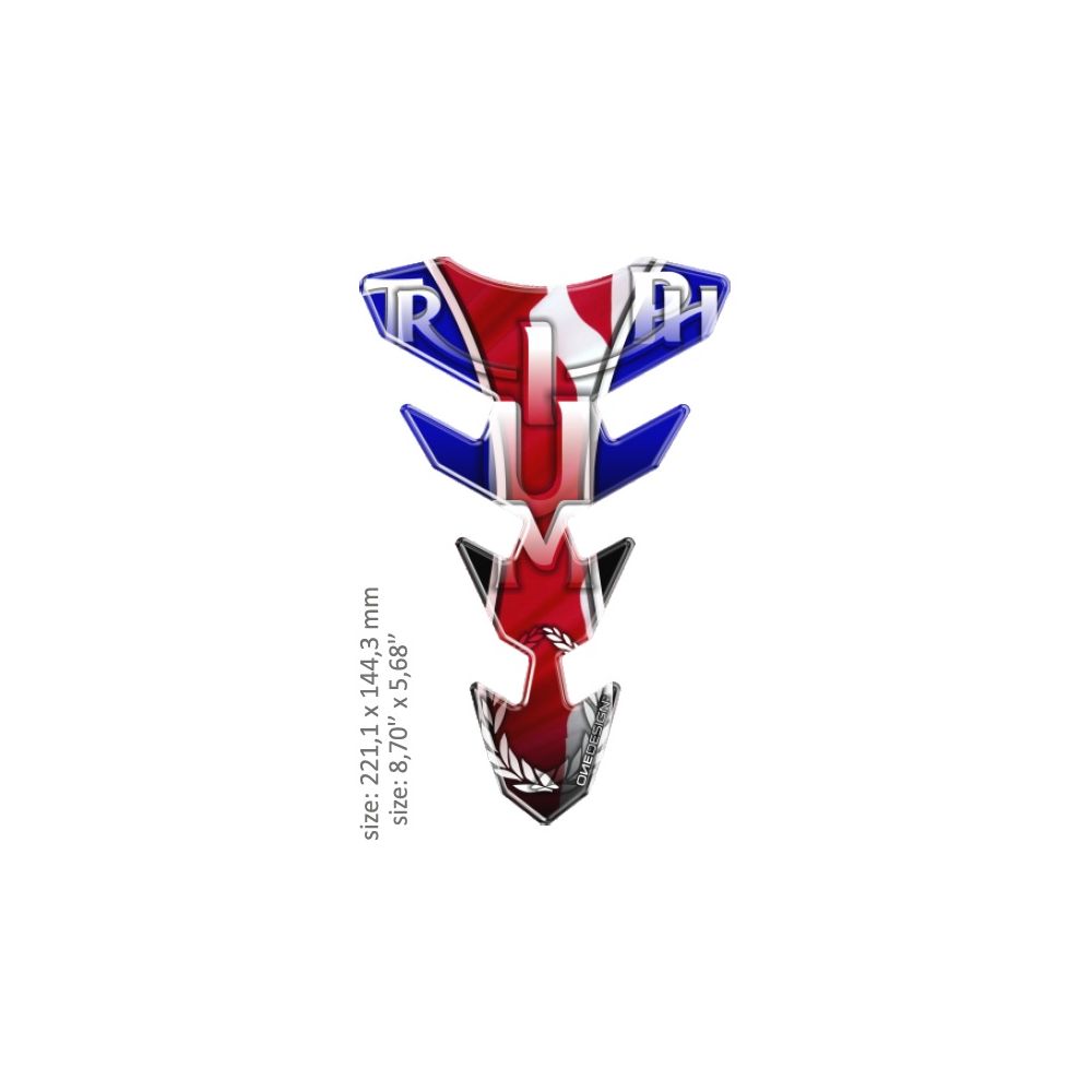 Universal Tank Pad Gloss Red/blue/white Uk Flag Design Re Multi 43010532