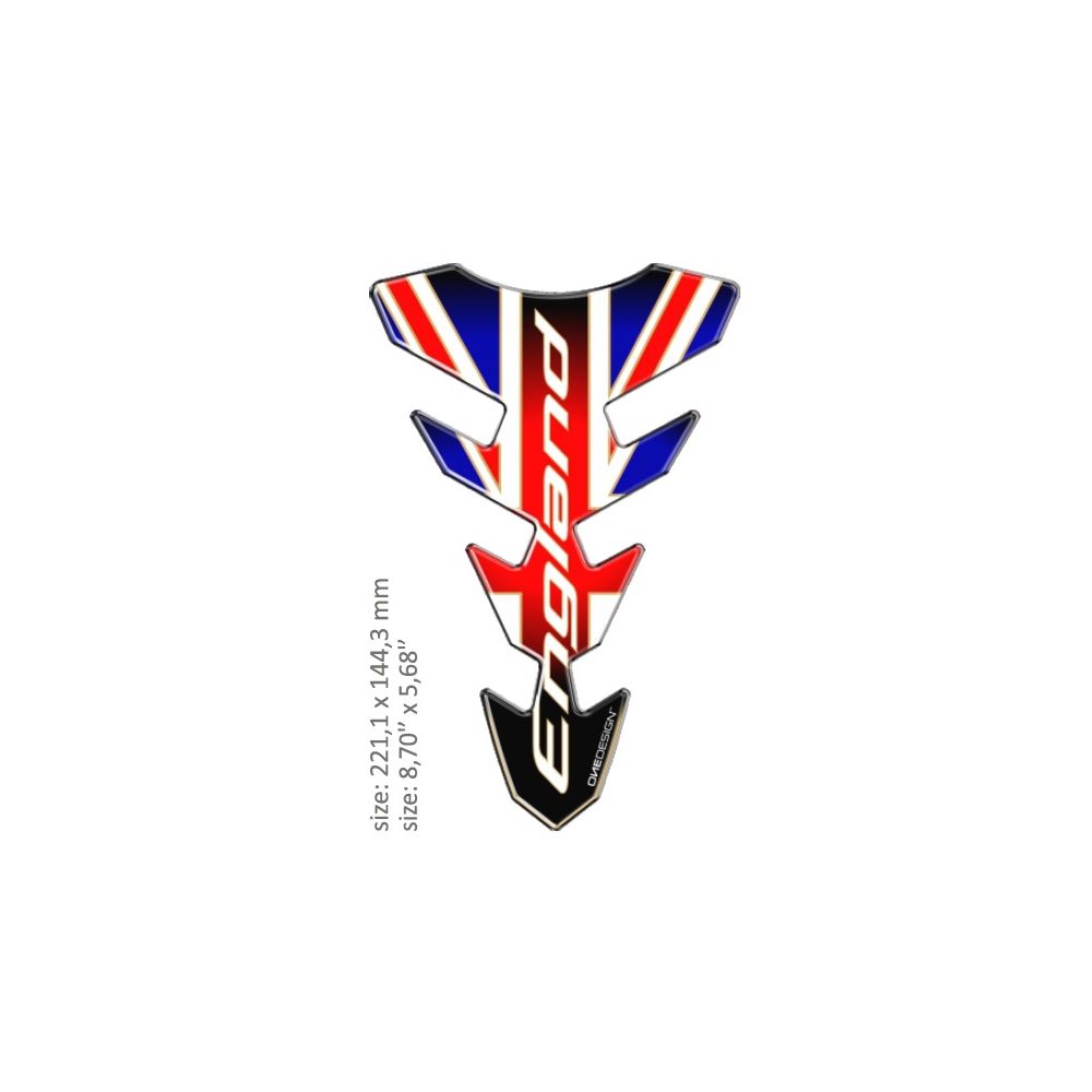 Universal Tank Pad Gloss Red/blue/white Triumph Design R Multi 43010542