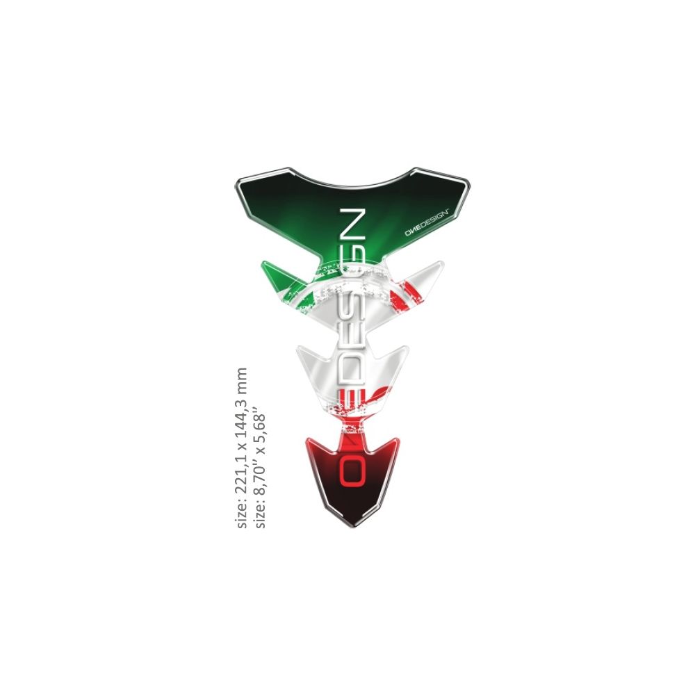 Universal Tank Pad Gloss Green/white/red/black/white Aprilia Rsv4 Multi 43010543