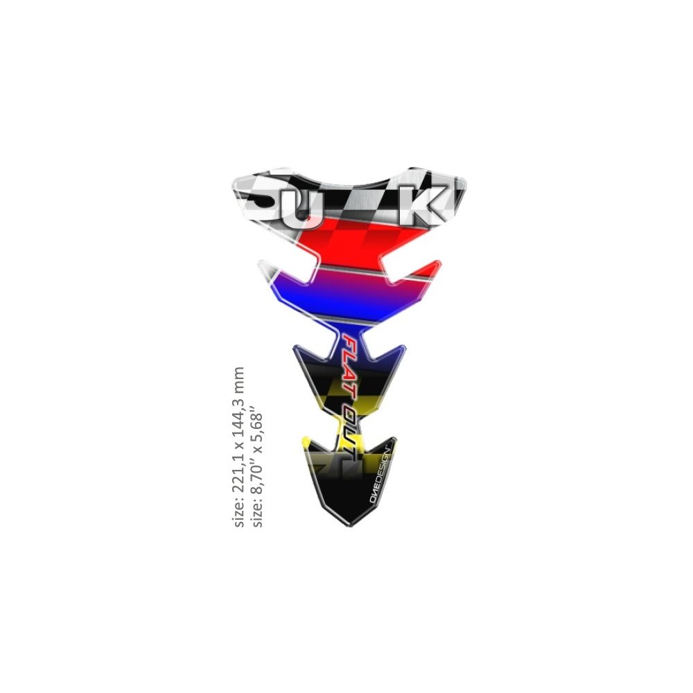 Universal Tank Pad Gloss Red/blue/black/yellow/white Suzuki Design Multi 43010537