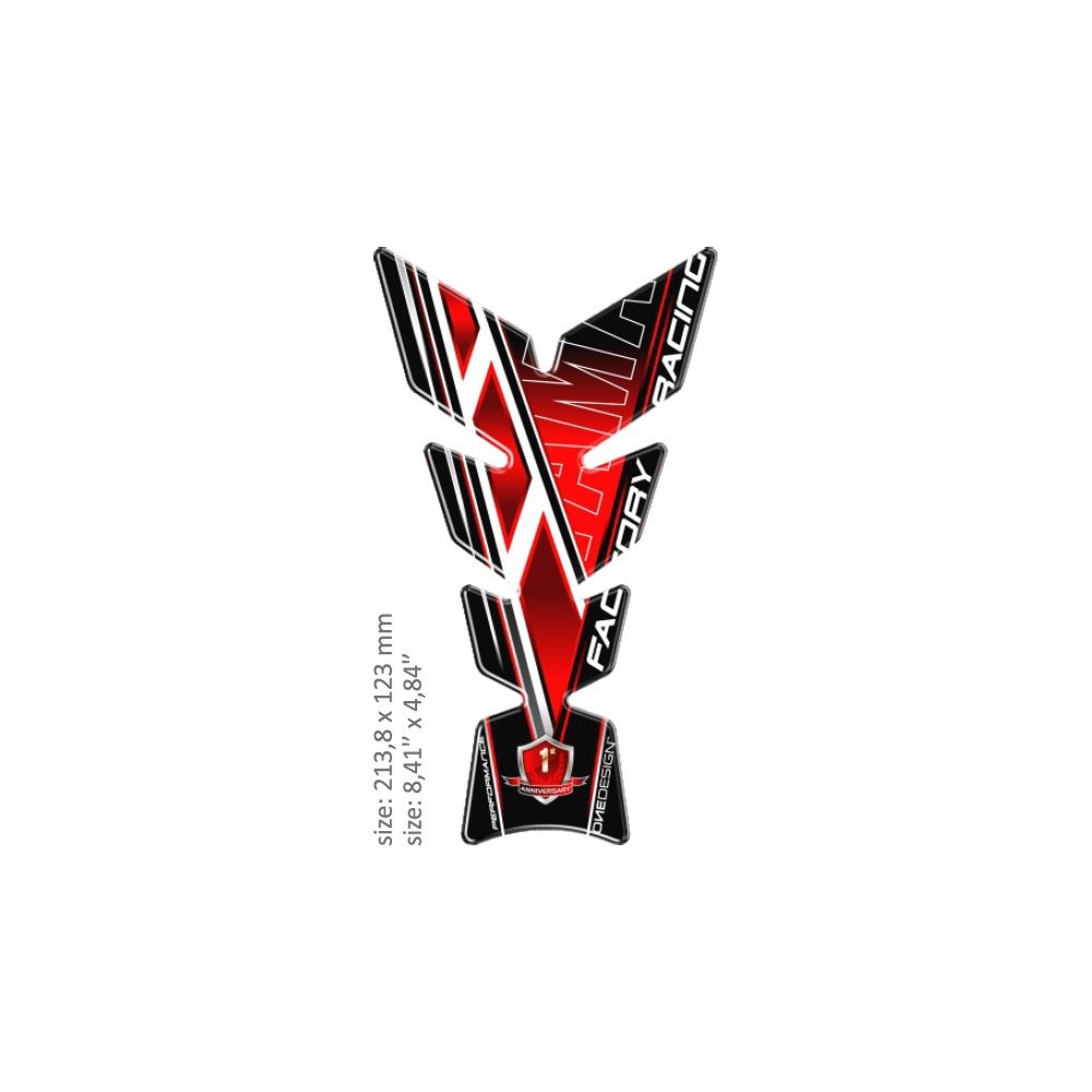 Universal Tank Pad Gloss Black/red/white/blue Suzuki Design Multi 43010562