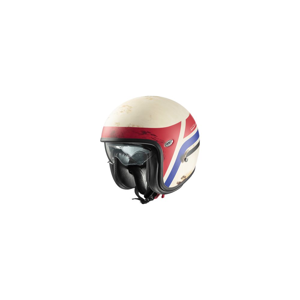 Casca Moto Open-Face/Jet Vintage K8BM Matt White/Blue/Red 2024