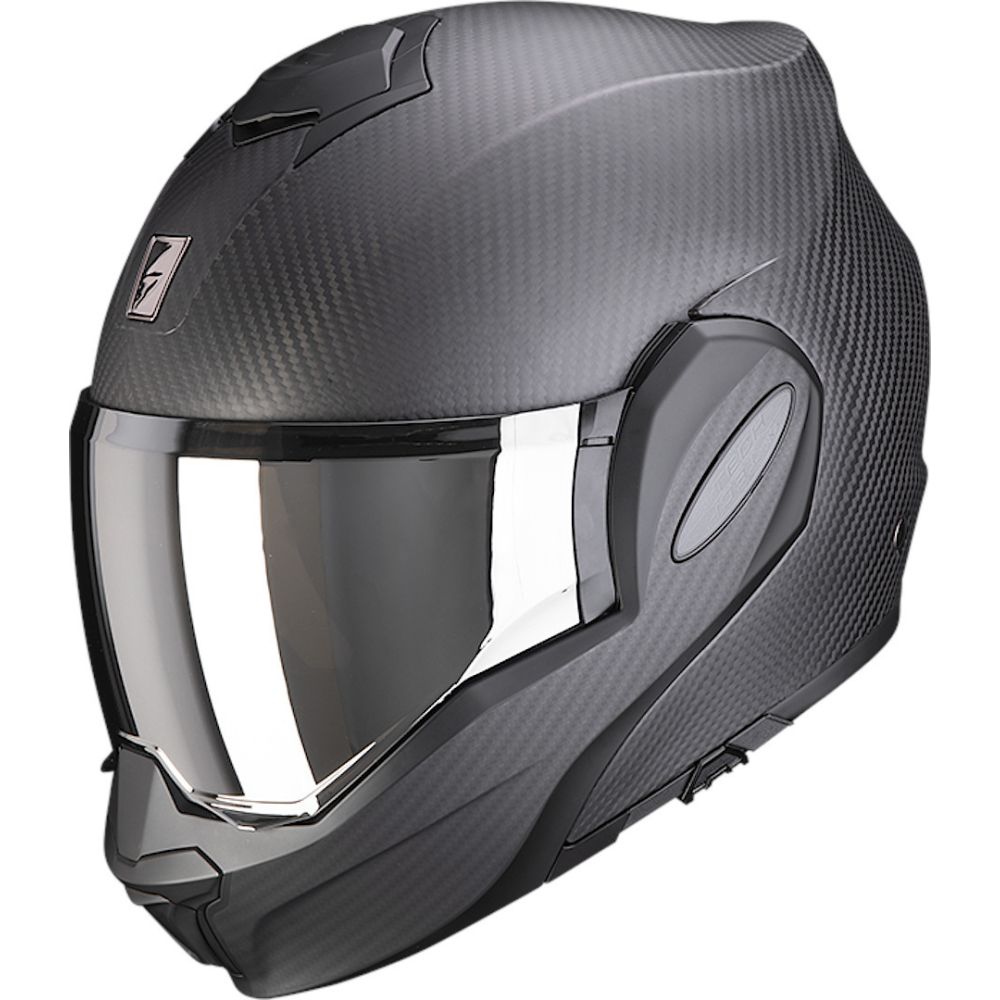 Flip-Up Moto Helmet Exo Tech Evo Solid Carbon Black Matt 24