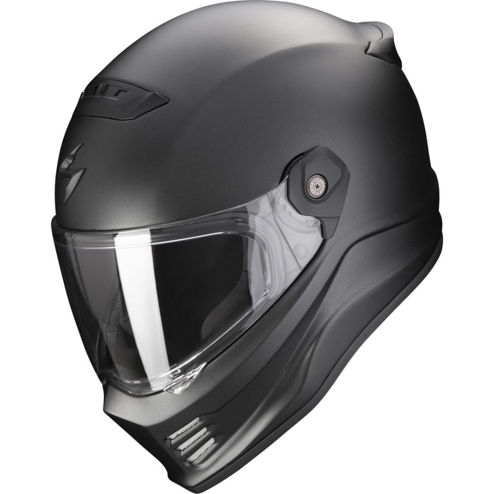 Full-Face Moto Helmet Covert FX Solid Black Matt 24