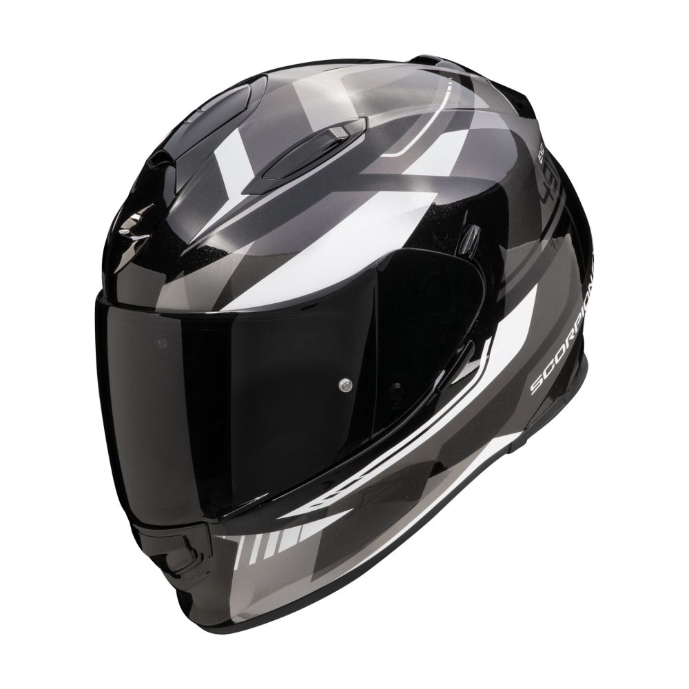 Full-Face Moto Helmet Exo-491 Abilis Black/Silver/White 2024