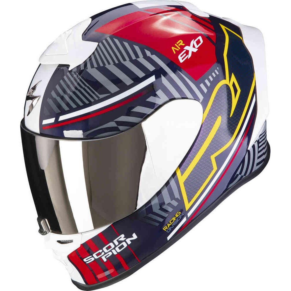 Moto Full-Face Helmet Exo R1 Evo Air Victory Alb/Albastru/Rosu