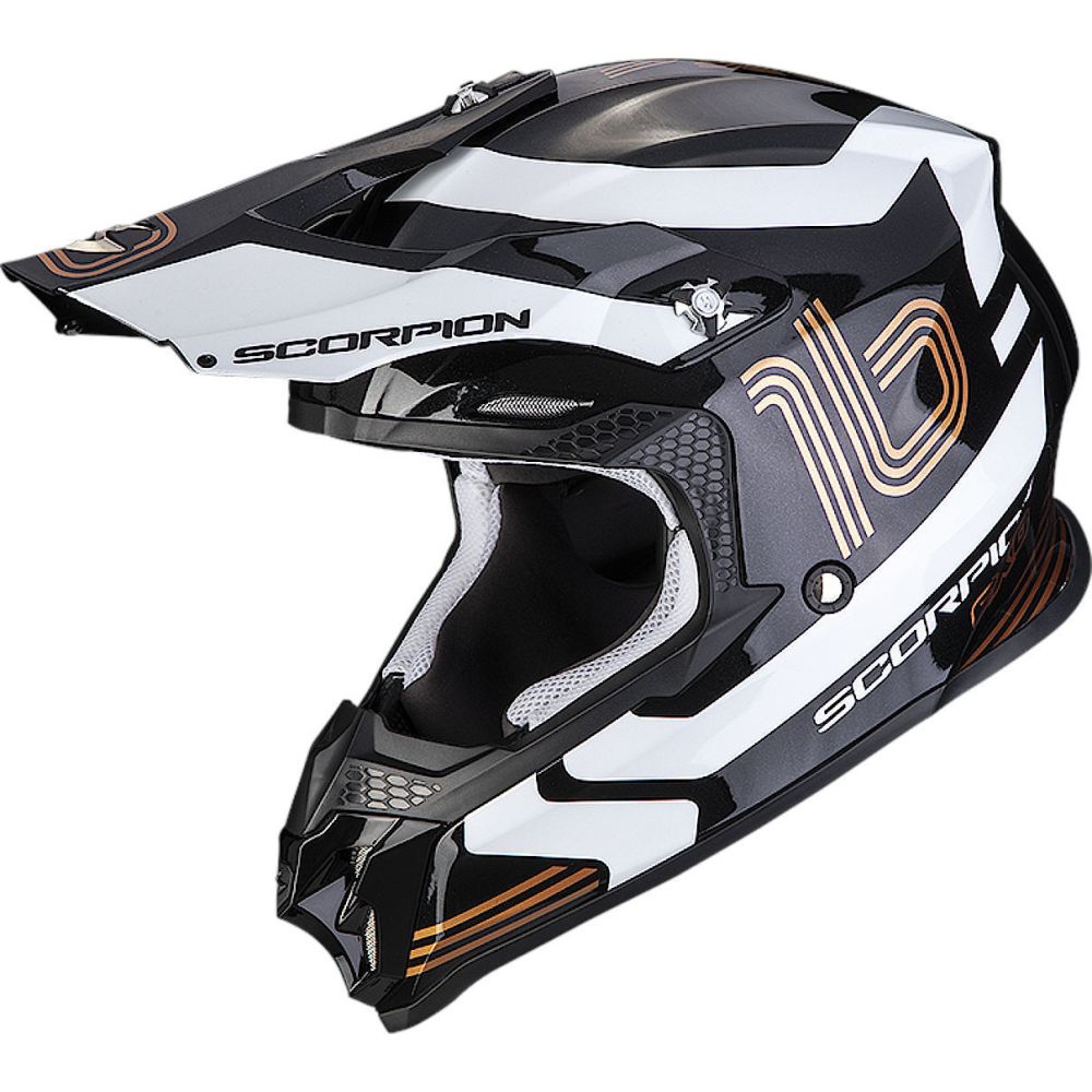 MX/Enduro Moto Helmet VX-16 Evo Air Tub Black/Gold 24
