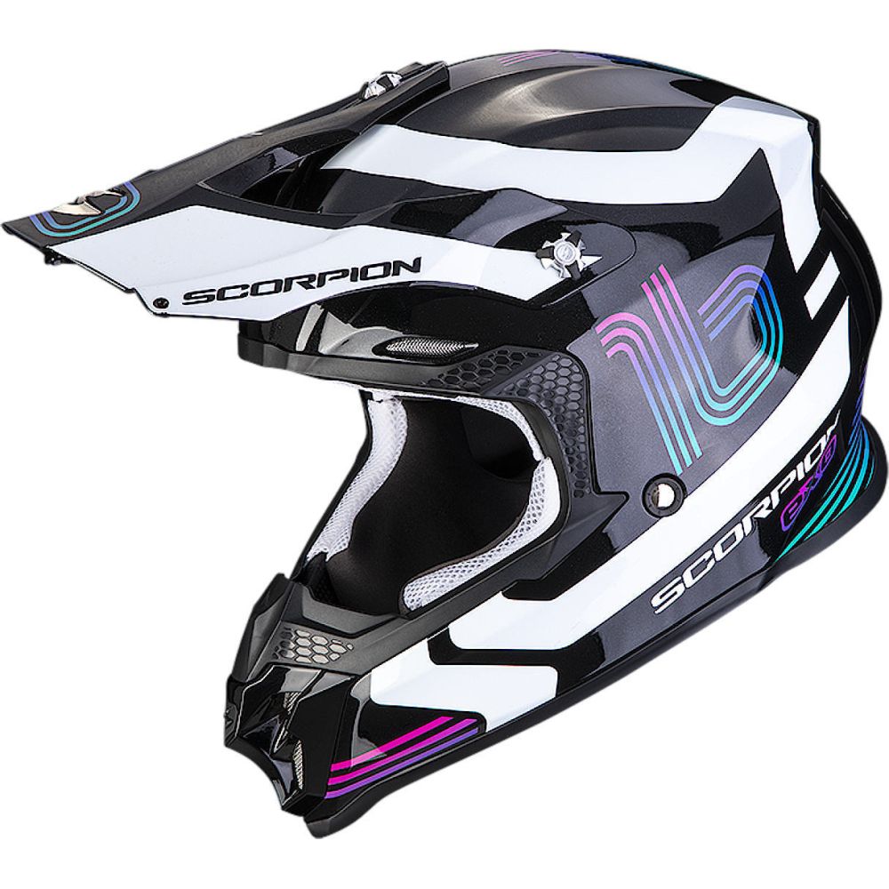 MX/Enduro Moto Helmet VX-16 Evo Air Tub Black/White 24