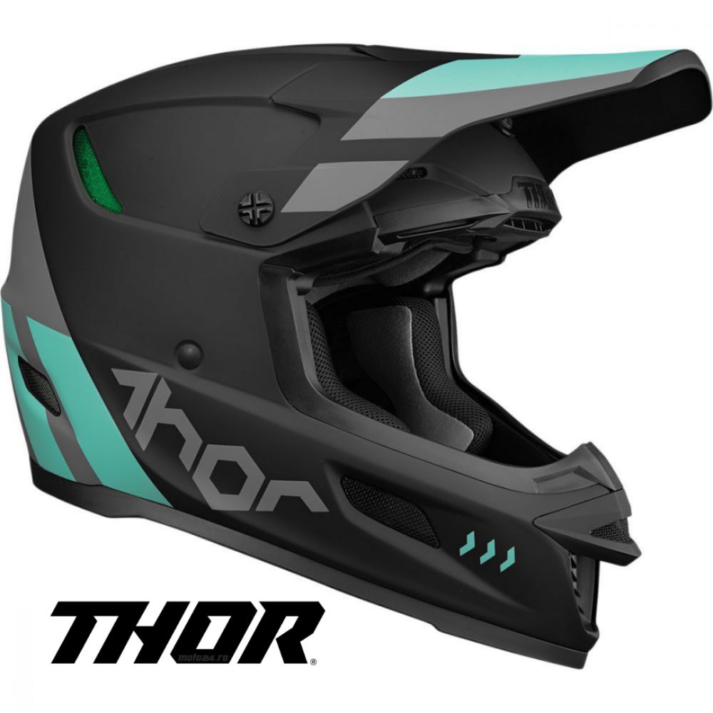 Moto MX Helmet Reflex Cube Black/Mint MIPS