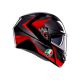 Casca Moto K3 Agv E2206 Mplk Striga Black/Grey/Red 24