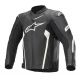 Geaca Moto Piele Faster v2 Black/White 2021
