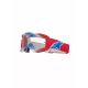 Ochelari Moto MX/Enduro Vision 5 Corp Red/White/Blue/Clear