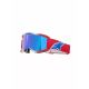 Ochelari Moto MX/Enduro Vision 5 Corp Red/White/Blue/Mirror Blue