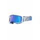 Ochelari Moto MX/Enduro Vision 8 Corp Blue/White/Mirror Blue