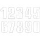 Numar Concurs Cifra 0 Adhesive 3 Pack White 5048/10/0