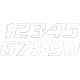 Numar Concurs Cifra 0 Adhesive 3 Pack White 5049/10/0