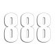 Numar Concurs Cifra 8 Adhesive 3 Pack White 5047/10/8