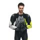 Combinezon Moto Piele Audax D/Zip 1PC Perf. Black/Yellow/Fluo/Anthracite 25