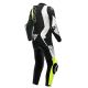Combinezon Moto Piele Audax D/Zip 1PC Perf. Black/Yellow/Fluo/Anthracite 25