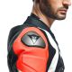 Combinezon Moto Piele Avro 4 2Pcs Black-Matt/Fluo-Red/White 23