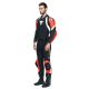 Combinezon Moto Piele Avro 4 2Pcs Black-Matt/Fluo-Red/White 23