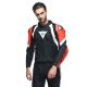 Combinezon Moto Piele Avro 4 2Pcs Black-Matt/Fluo-Red/White 23