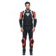 Combinezon Moto Piele Avro 4 2Pcs Black-Matt/Fluo-Red/White 23