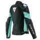Geaca Moto Piele Dama Racing 4 Black/Acqua-Green 23