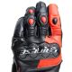 Manusi Moto Piele Carbon 4 Short Black/Fluo-Red 23