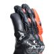 Manusi Moto Piele Carbon 4 Short Black/Fluo-Red 23