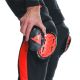 Pantaloni Moto Piele Super Speed Black/Red/Fluo 25