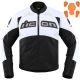 Geaca Moto Piele Contra2 Perforata White