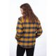 Camasa Dama Clouds Rest Fleece Lined Flannel Golden Brown Dress Blues 24