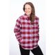 Camasa Dama Clouds Rest Fleece Lined Flannel Lavender Heist Cabernet 24