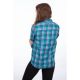 Camasa Dama Sunlight Trail Midweight Flannel Deep Lagoon Raspberry Radiance 24
