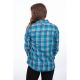 Camasa Dama Sunlight Trail Midweight Flannel Deep Lagoon Raspberry Radiance 24