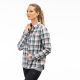 Camasa Dama Sunlight Trail Midweight Flannel Snow White Raspberry Radiance 24