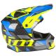 Casca Snowmobil F3 Carbon ECE Raid Electric Blue Lemonade/Hi-Vis