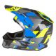 Casca Snowmobil F3 Carbon ECE Raid Electric Blue Lemonade/Hi-Vis