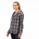 Hanorac Ginny Mountain Midweight Stretch Flannel Asphalt/Punch Pink 24
