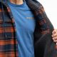 Hanorac Targhee Fleece Lined Flannel Picante/Dress Blues 24